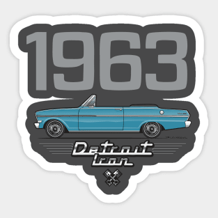 1963 Blue convertible Sticker